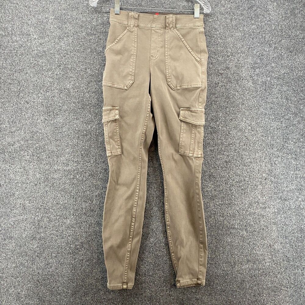 Spanx‎ Pants Womens S Brown Cargo High Rise Skinny Casual Ladies Grunge Outdoor